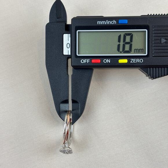 JWBR Diamond 925 Rose Gold Plate Heart Ring Anniversary Wedding Promise Sz 6.75 - Picture 12 of 13